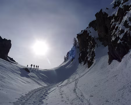52 Contre-jour, en haut du ravin de l'Orrenaye.