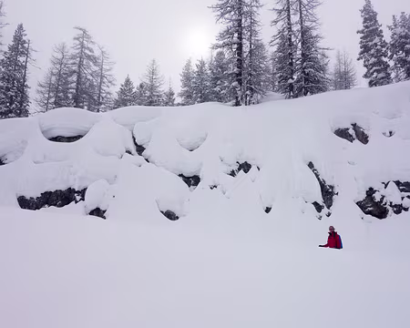 DSC05976 Une participante et beaucoup de neige !