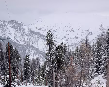 DSC05976b En dehors de la route c'est 50 cm de poudreuse minimum qu'il faut déplacer en formant une tranchée.