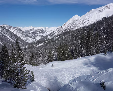 DSC06057 En haut le ruisseau passe sous une neige fissurée.