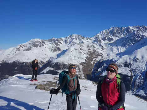 2013-12 Bas-Valais Suisse Jean-Charles R, Xavier L, Jean Pierre B, détail sortie