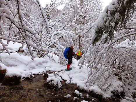 2014-03 Ariege Bernadette P, Jean-Charles R, détail sortie