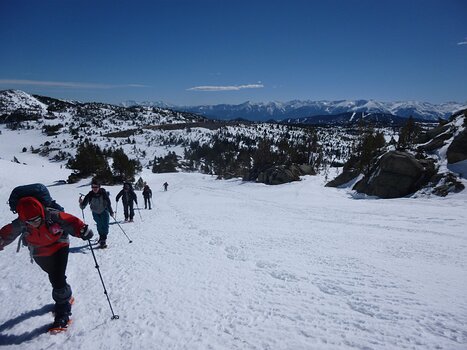2014-03 Pyrenees orientales Laurence B, détail sortie