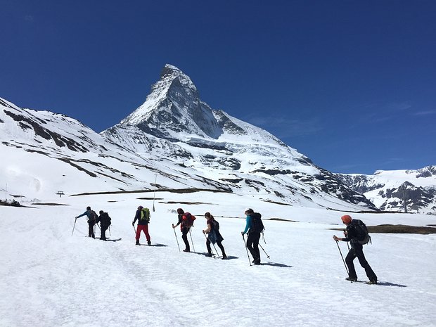 2019-05 Zermatt Françoise C, Caroline MB, Benoît R, Lino P, Xavier L, détail sortie