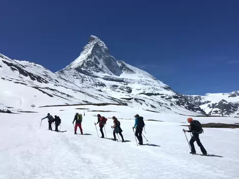 2019-05 Zermatt Françoise C, Caroline MB, Benoît R, Lino P, Xavier L, détail sortie