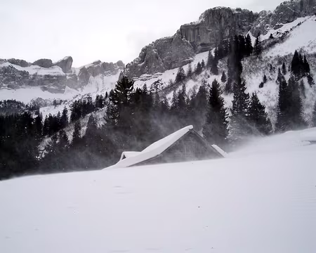 06 foehn très fort sur un chalet