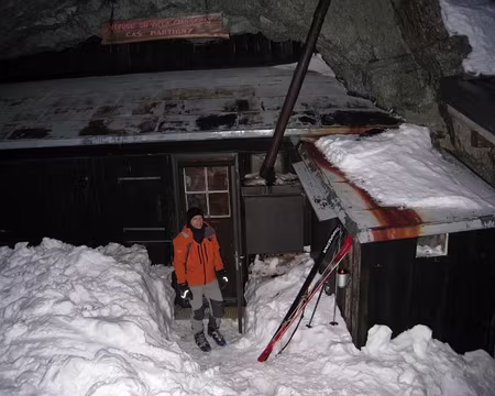 2009-01-11_01 Depart du refuge du Vieux Emosson. 11 janvier 2009