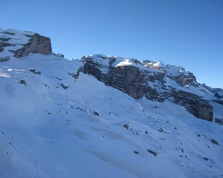 2014-03-17_01 Départ du refuge Graffer vers la Cima Sella