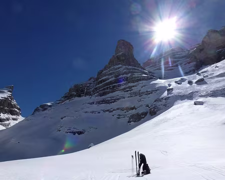 2014-03-17_32 Départ du refuge Tuckett vers la Cima Brenta