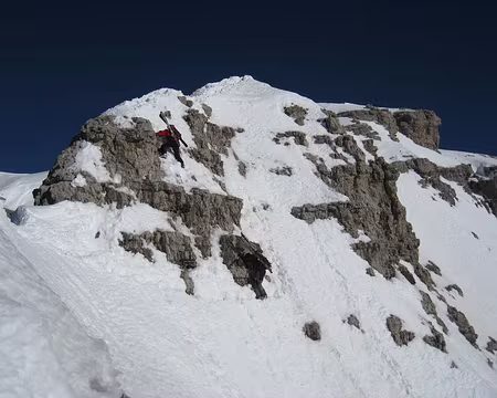 2014-03-17_57 Descente de la Cima Brenta, ressaut délicat