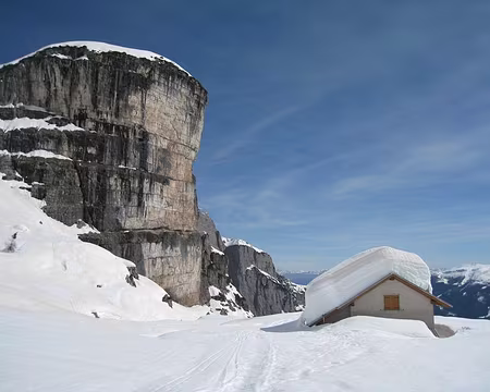 2014-03-18_40 Montée vers la Bocchetta di Molveno, Baito dei Massodi et Castelletto