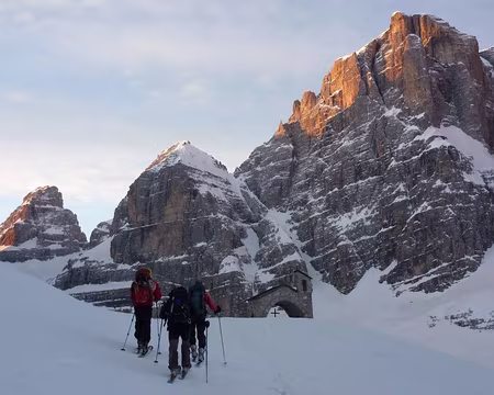 2014-03-19_05 Départ du refuge Brentei, Cima Tosa