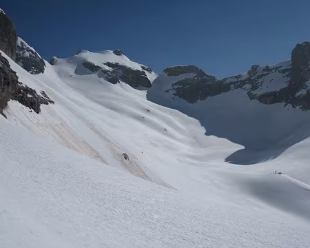 2014-03-20_45 Descente de la Bocca dei Camosci vers le refuge XII Apostoli, face W de la Cima di Prato Fiorito