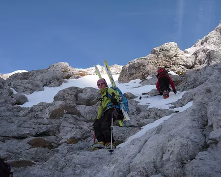 2014-03-21_13 Descente du Passo del Vallon Orientale, franchissement d'un ressaut intermédiaire