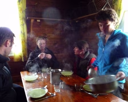 PXL000 Refuge des Bans: échauffement avant la 1ère difficulté