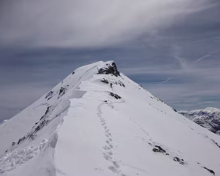 PXL011 Montée à l'Ouille Noire par l'arrête Nord. On voit bien la plaque en versant Est