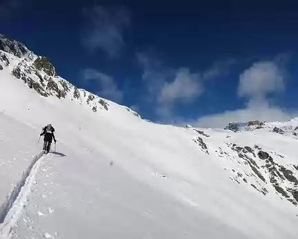 2015-03-01_10 Montée vers le Col du Corborant, vallon de San Bernolfo