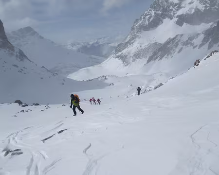 arrivée au col de la Sachette arrivée au col