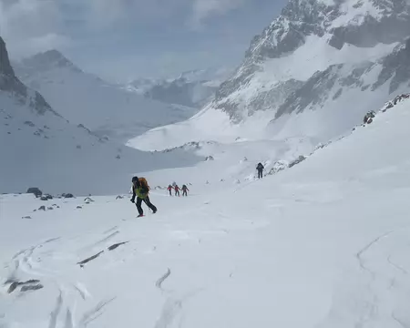 arrivée au col de la Sachette arrivée au col