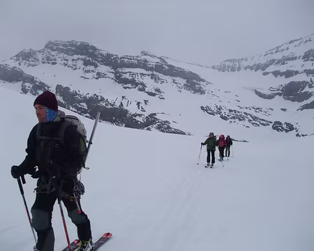2015_0424Wildstrubel0141 25 avril 2015 J6 de Lämmererhütte à Kandersteg - montée au Rote Totz Lücke