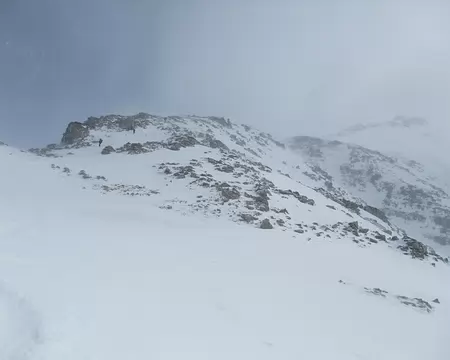 3 mars sur la crête de montée à la Sanguineirette 3 mars 2016, crête sommitale de Sanguineirette