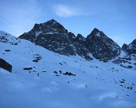 2017-01-07_18 Descente vers Pian Melzé en face nord du Viso