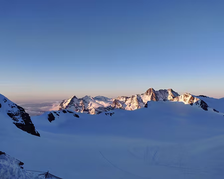 Coucher de soleil de la cabane du Mönch Coucher de soleil de la cabane du Mönch