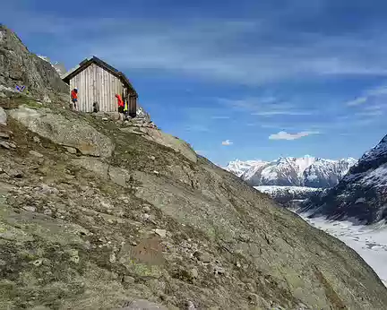 Ski Rando Aletschhorn 4jours (51) le refuge d'hiver OberAletschHütte, 10 places avec poêle