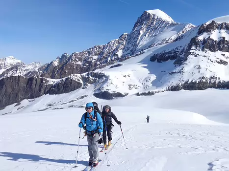 2015-05 Alphubel et Rimpfishhorn détail de la sortie