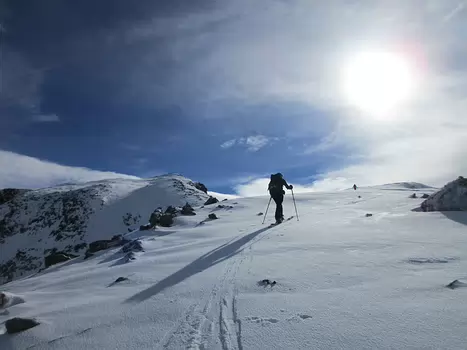 2017-01 Pic de Néouvielle Ludovic B, détail sortie