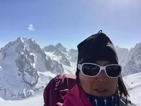 2018-04 Chamonix Florence LP, détail sortie