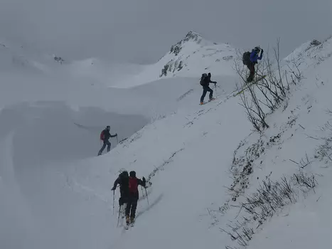 2019-03 Rätikon Thierry D, détail sortie