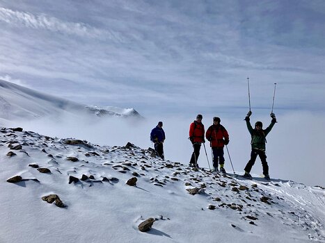 2024-03 La Grave Romain G, Jean-Etienne C, Elodie L, Yannick D, détail sortie