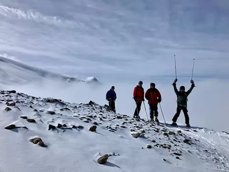 2024-03 La Grave Romain G, Jean-Etienne C, Elodie L, Yannick D, détail sortie