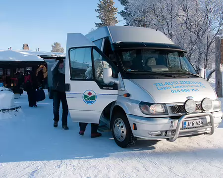 Kiilopaa, Finlande, Février 2009 Le taxi