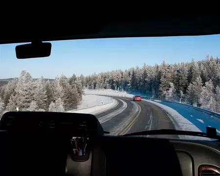 Kiilopaa, Finlande, Février 2009 Route finlandaise