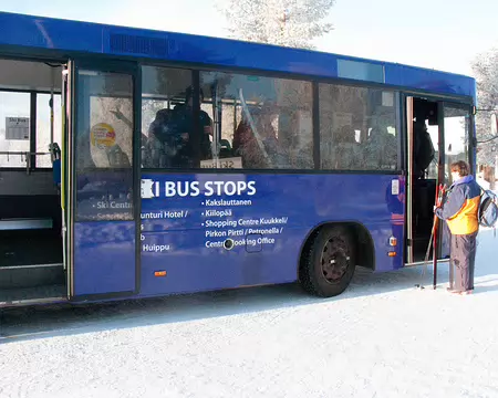 Kiilopaa, Finlande, Février 2009 Navette Kiilopaa-Saariselka
