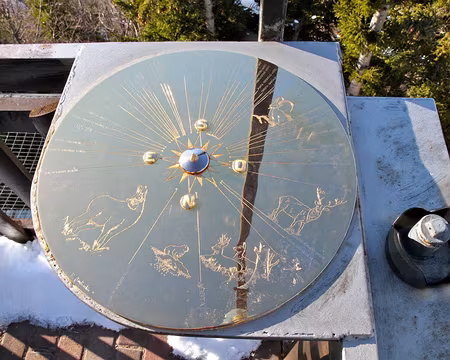 PXL004 Table d'orientation plaquée or, s'il vous plait !