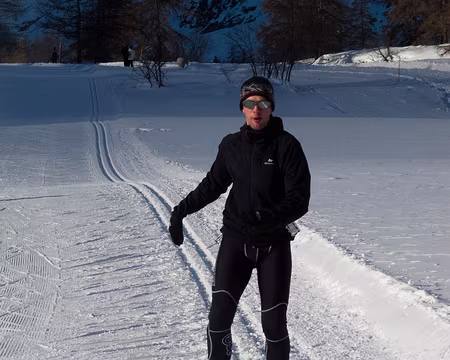 Bessans, Savoie, janvier 2012 Demi patineur