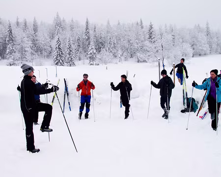 Stage ski de fond Janvier 2012 Séance d'échauffement