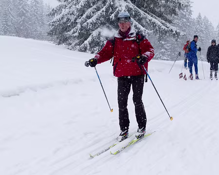 Stage ski de fond Janvier 2012 Dominique essai à son tour
