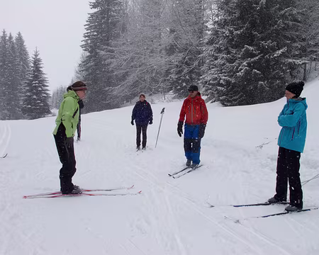Stage ski de fond Janvier 2012 pendant que les élèves commence à avoir froid