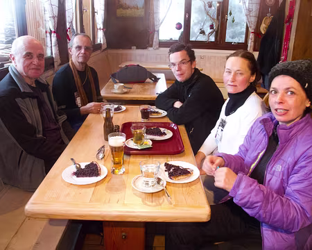 Stage ski de fond Janvier 2012 Réconfort au Chalet de la Frasse