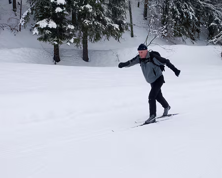 Stage ski de fond Janvier 2012 pendant que Patrice s'exerce à Pas glissé