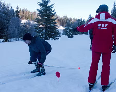 Stage ski de fond Janvier 2012 on est bien obligé de se baisser