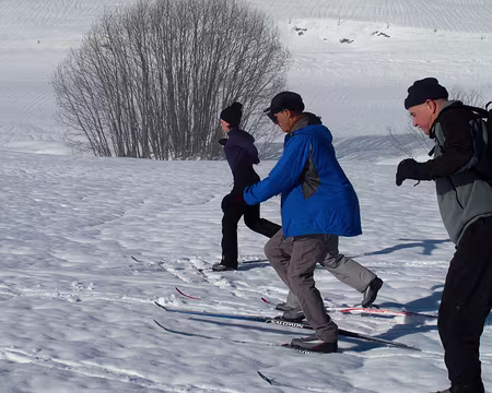 Stage ski de fond Janvier 2012 Course dans la poudreuse