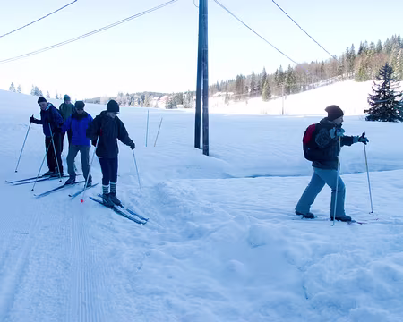 Stage ski de fond Janvier 2012 Passage de la piste à la poudreuse