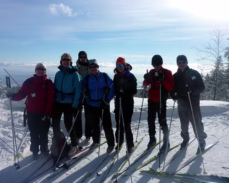 16 Photo souvenir sur fond de Mont-Blanc