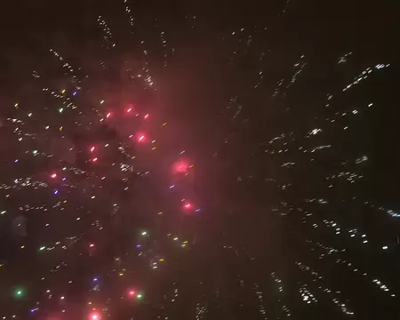 DSC01568 Autrans, feu d'artifice au dessus du gite