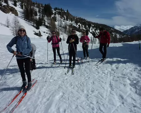 2017-03 Névache 01 Au dessus du refuge de Laval vers le refuge des Drayères